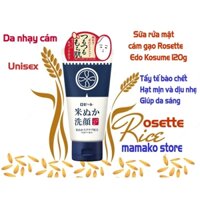 Sữa rửa mặt cám gạo Rosette Edo Kosume Rice Bran Face Wash 120g/dòng nội địa nhật