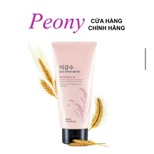 Sữa rửa mặt cám gạo trắng da TFS Rice Water Bright Rice Bran Cleansing Foam