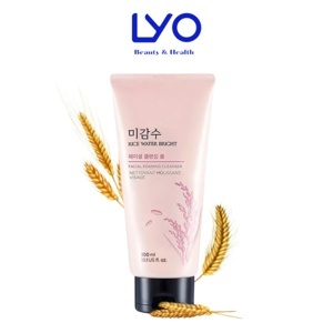 Sữa rửa mặt cám gạo trắng da TFS Rice Water Bright Rice Bran Cleansing Foam