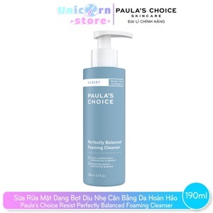 Sữa rửa mặt cân bằng da hoàn hảo Paula's Choice Resist Perfectly Balanced Foaming Cleanser 190ml