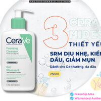 👉👉Sữa rửa mặt CERAVE cho da dầu da mụn và nhạy cảm 236ml làm sạch và giúp da tươi sáng 👈👈