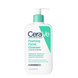 Sữa rửa mặt CeraVe Foaming Facial Cleanser For Normal To Oily Skin - 355ml, Sữa rửa mặt dành cho da thường, da dầu