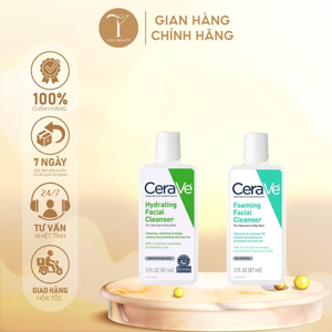 Sữa rửa mặt CeraVe Foaming Facial Cleanser For Normal To Oily Skin - 87ml, Sữa rửa mặt dành cho da thường, da dầu