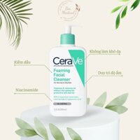Sữa rửa mặt Cerave Foaming Facial Cleanser cho da dầu mụn nhạy cảm 473ml