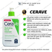 Sửa rửa mặt Cerave Foaming Facial Cleancer 473ml dành cho da thường và da khô