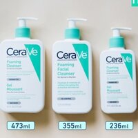 Sữa rửa mặt cerave foaming facial cleanser cho da dầu mụn nhạy cảm 473ml