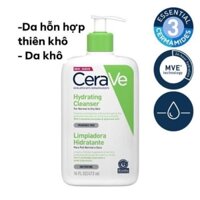 Sữa rửa mặt Cerave Hydrating Cleanser For Normal To Dry Skin 473ml dành cho da khô