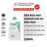 🥉🥉Sữa rửa mặt cerave sữa rửa mặt carave sữa rửa mặt da dầu mụn Cerave Foam Cleanse 236 ml làm sạch sâu srm cerave 236 ml