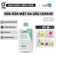 🚛🚛Sữa rửa mặt cerave sữa rửa mặt carave sữa rửa mặt da dầu mụn Cho Da Dầu, Da Nhậy Cảm làm sạch sâu srm cerave 236 ml