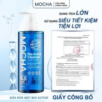 Sữa Rửa Mặt Chính Hãng Mocha Bio Active Cleanser 300ml An Toàn, Lành Tính, Sạch Sâu