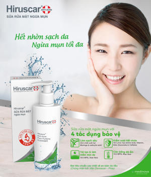 Sữa rửa mặt cho da mụn Hiruscar Anti-Acne Cleanser