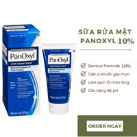 Sữa rửa mặt cho da mụn PanOxyl chính hãng Creamy Acne Wash - 4% và 10% Benzoyl Peroxide - 170 gram