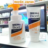 Sữa rửa mặt cho nam dưỡng ẩm & ngừa mụn Kao Men Biore Facial Wash - Hương cam quýt  - Huyền Japan