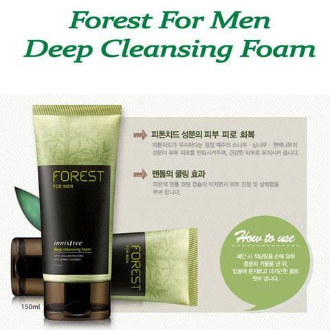 Sữa rửa mặt cho nam Innisfree For Men Deep Forest Cleansing Foam 150ml
