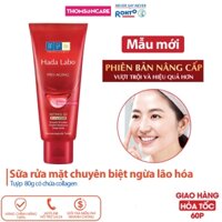 Sữa rửa mặt chống lão hóa da Hada Labo Anti Aging, chứa Collagen - srm Hadalabo tuýp 80g ngừa nám, tàn nhang