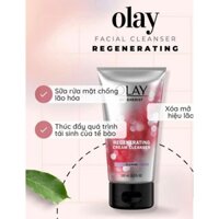 Sửa rửa mặt chống lão hoá olay Regenerist cream cleanser 150 ml màu đỏ