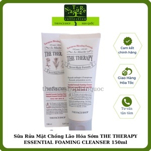 Sữa rửa mặt chống lão hóa sớm TheFaceShop The Therapy Essential Foaming Cleanser 150ml