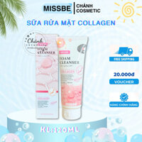 Sữa Rửa Mặt Collagen Missbe Nhật Bản Làm Sạch Bụi Bẩn, Bã Nhờn, Tăng Sinh Collagen, Giảm Nếp Nhăn 120ml
