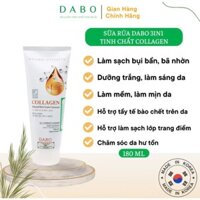 Sữa Rửa Mặt Collagen Trắng Da, Xoá Nám Thâm Mụn Dabo 3in1 Hàn quốc 180ml- MẪU MỚI
