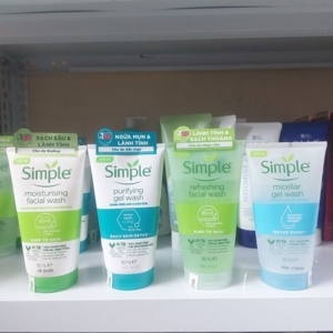 Sữa rữa mặt dạng gel - Simple Kind To Skin Refreshing Facial Wash Gel
