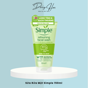 Sữa rữa mặt dạng gel - Simple Kind To Skin Refreshing Facial Wash Gel