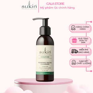 Sữa rửa mặt dành cho da hỗn hợp Sukin Foaming Facial Cleanser 125ml