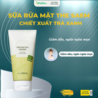 Sữa Rửa Mặt Dành Cho Da Mụn Trà Xanh the SAEM Healing Tea Garden Green Tea Cleansing Foam (150ml)