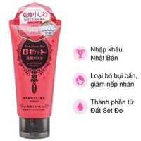Sữa rửa mặt Đất Sét Đỏ giảm nếp nhăn Rosette Red Wrinkle 120g