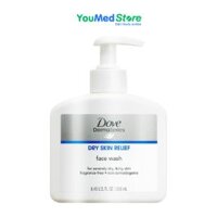 Sữa rửa mặt Dove DermaSeries Dry Skin Relief Face Wash dịu nhẹ dưỡng ẩm cho da chai 250ml hỗ trợ làm sạch và cấp ẩm cho da khô của Mỹ
