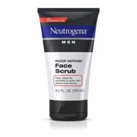 Sữa rửa mặt & dưỡng ẩm trước khi cạo râu cho nam Neutrogena Men Exfoliating Razor Defense Shave Face Scrub 124ml (Mỹ)