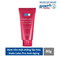 Sữa rửa mặt dưỡng chuyên biệt chống lão hóa Hada Labo Pro Anti Aging Cleanser 80g [bonus]