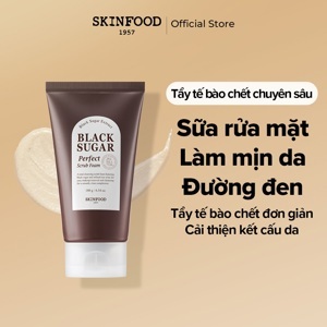 Sữa rửa mặt đường đen có hạt Black Sugar Scrub Foam Skinfood