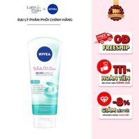 Sữa Rửa Mặt Dưỡng Sáng Da, Sạch Nhờn Nivea White Oil Clear Micro Bubbles Deep Clean Foam 5IN1