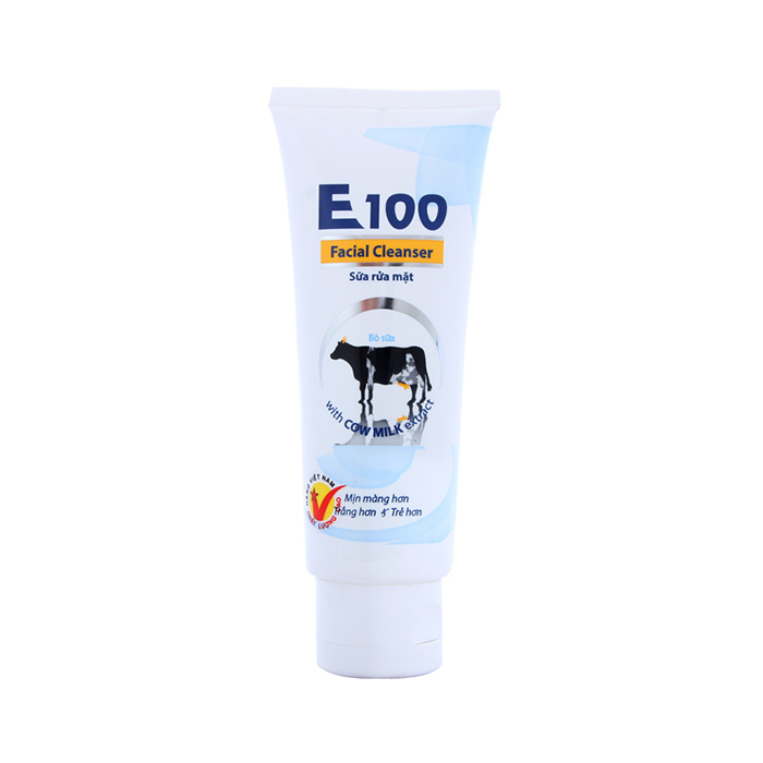 Sữa rửa mặt chiết xuất sữa bò E100 Facial Cleanser 80ml