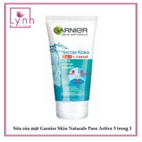 Sữa rửa mặt Garnier Skin Naturals Pure Active 3 trong 1 150ml