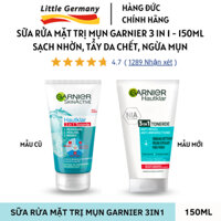 Sữa rửa mặt Garnier Skinactive 3in1 Tornerde 150ml - Hàng nội địa Đức