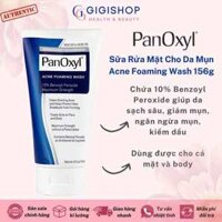 Sữa rửa mặt giảm mụn Panoxyl Creamy Acne Wash 10% Benzoyl Peroxide, Giảm mụn lưng, Mụn ngực 156g (jin)