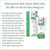 Sửa Rửa Mặt Giảm Nhờn Da DERMACOS Dermacos Anti Acne Deep Cleansing Gel Farmona 150ml