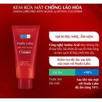 SỮA RỬA MẶT HADA LABO PRO ANTI AGING CLEANSER 80G CHỐNG LÃO HÓA - MÀU ĐỎ