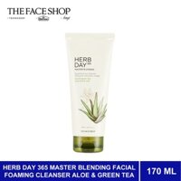 SỮA RỬA MẶT HERB DAY 365 MASTER BLENDING FACIAL FOAMING CLEANSER ALOE & GREEN TEA THE FACE SHOP 170ML