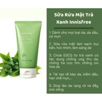 Sữa rửa mặt Innisfree GREEN TEA CLEANSING FOAM