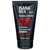 Sữa rửa mặt Isana men 2 in 1 Waschegel & Peeling Ultimate Energy