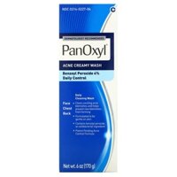 Sữa rửa mặt kháng khuẩn hằng ngày cho da mụn PanOxyl Antimicrobial Acne Creamy Wash, 4% Benzoyl Peroxide 170g