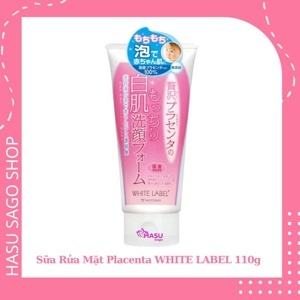 Sữa rửa mặt làm trắng da giàu dưỡng chất placenta white label premium placenta wash 110g