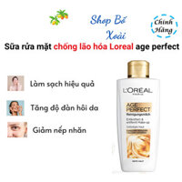 Sữa rửa mặt Loreal Age Perfect với Vitamin C và Magie làm giảm nếp nhăn,giúp căng mịn da mặt 200ml