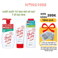 Sữa rửa mặt lotion Skin Life Cow Soap 130g 15ml 160ml của Nhật Hong1008 Nước hoa hồng Skin Life