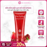 Sữa rửa mặt lựu đỏ dịu nhẹ One Spring 100g làm sạch bụi bẩn dưỡng trắng không gây kích ứng da - Gấm cosmetics
