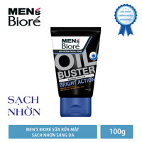 Sữa Rửa Mặt Men Biore OIL BUSTER Sạch Nhờn Sáng Da 100g LazadaMall