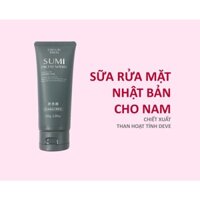 Sữa Rửa Mặt Men Than Hoạt Tính Charcoal Sumi DEVE Nhật Bản -  Facial Wash Dành Cho Nam Sạch Bụi Bẩn Giảm Mụn (tuýp 130g)