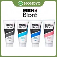 Sữa rửa mặt Men’s Biore Nhật Bản Active Scrub 130g Sạch sâu, Dưỡng ẩm, tẩy da chết, làm sạch